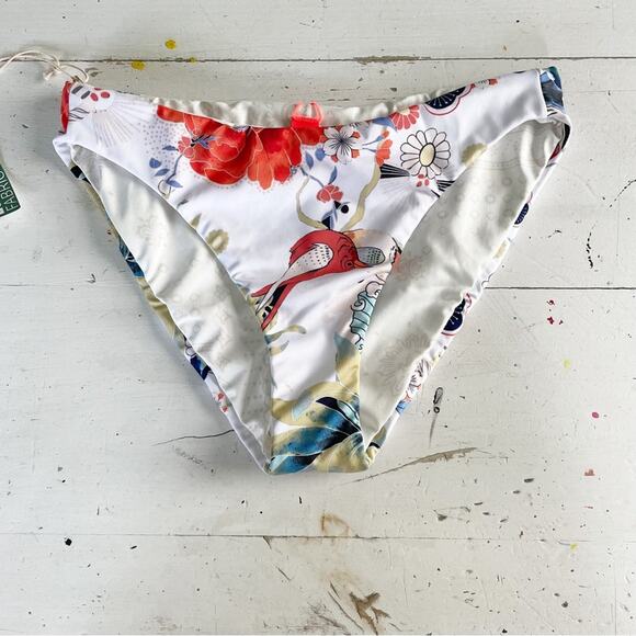 NWT Maaji Happy Thoughts Tiger Bird Bandana Reversible Bikini Bottoms XS - Picture 1 of 5